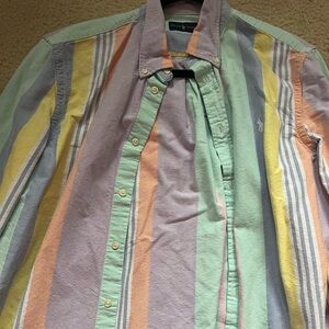Ralph Lauren Pastel Striped Button Down Shirt